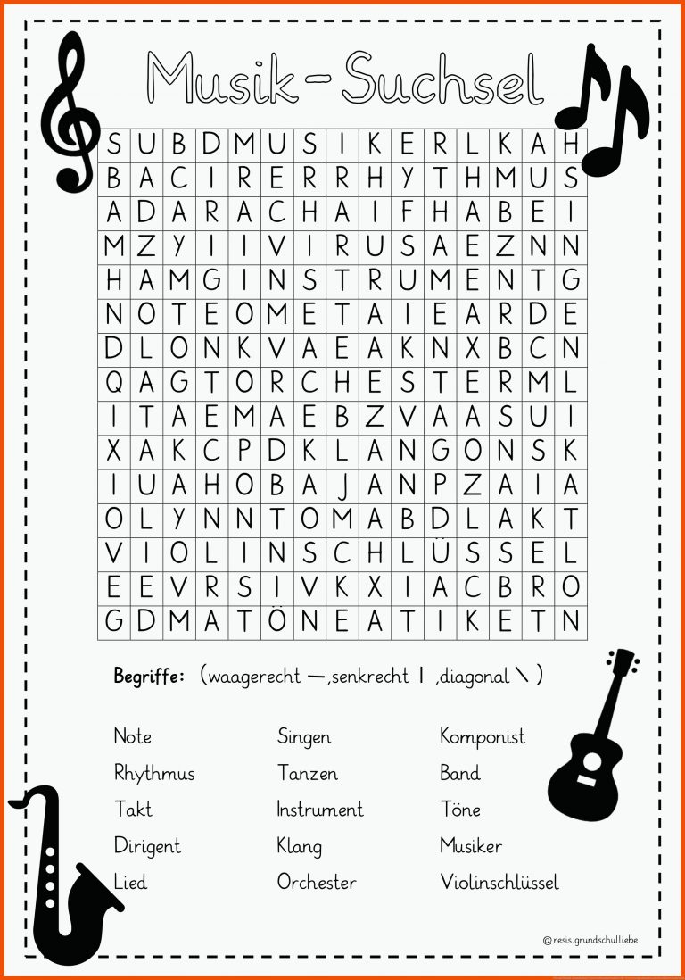 Pin auf Musik Grundschule Unterrichtsmaterialien für vertretungsstunden arbeitsblätter kostenlos