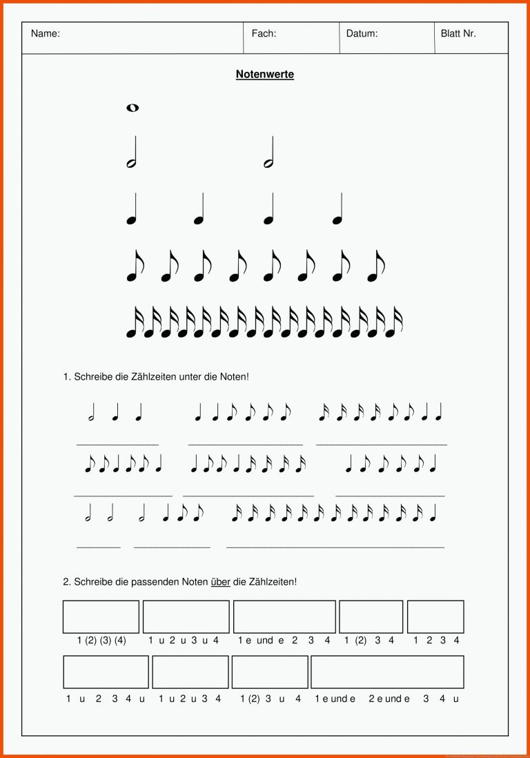 Pin auf Musik Sekundarstufe Unterrichtsmaterialien für noten lernen arbeitsblatt