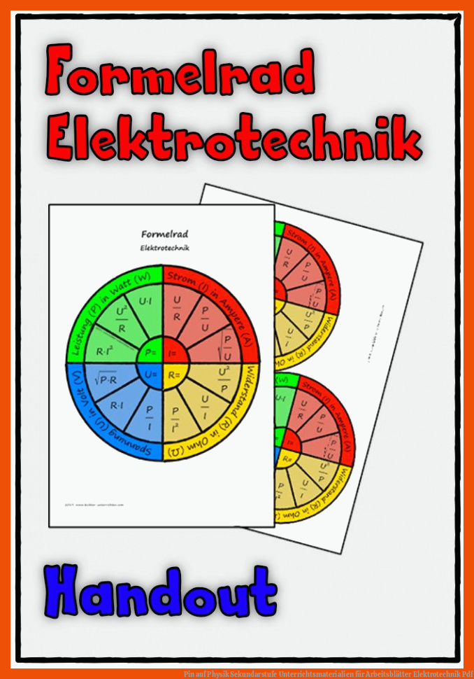 Pin auf Physik Sekundarstufe Unterrichtsmaterialien für arbeitsblätter elektrotechnik pdf