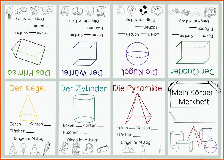 Pin Auf Schule Fuer Geometrische Körper 4 Klasse Arbeitsblätter