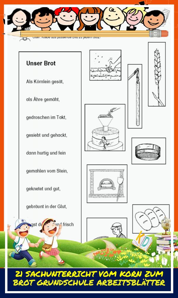 21 Sachunterricht Vom Korn Zum Brot Grundschule Arbeitsblätter