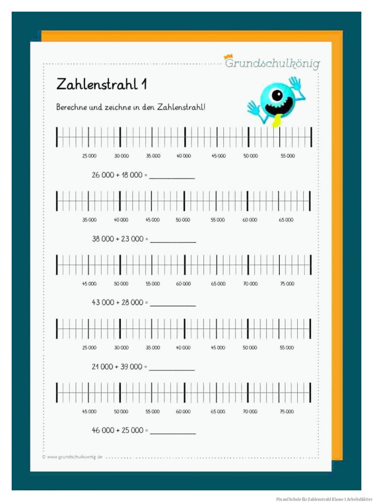 Pin auf Schule für Zahlenstrahl Klasse 1 Arbeitsblätter