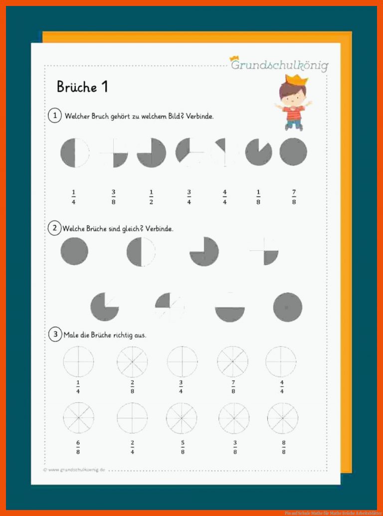 Pin auf Schule Mathe für mathe brüche arbeitsblätter
