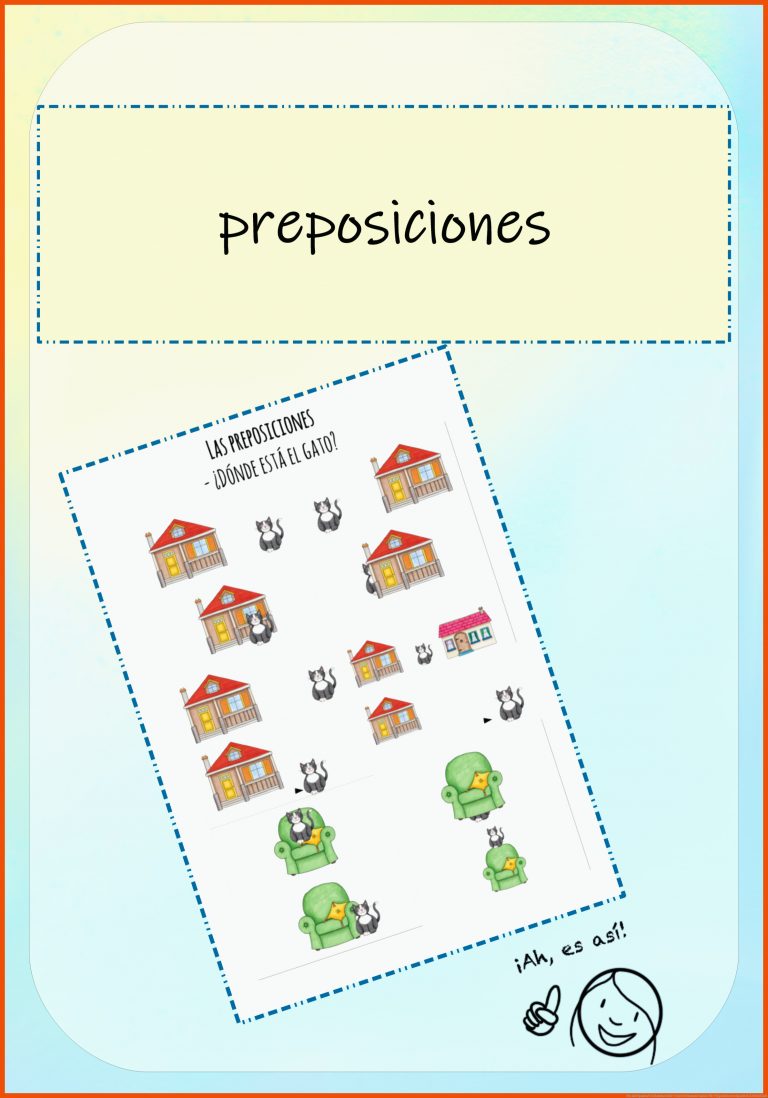Pin auf Spanisch Sekundarstufe Unterrichtsmaterialien für präpositionen spanisch arbeitsblatt