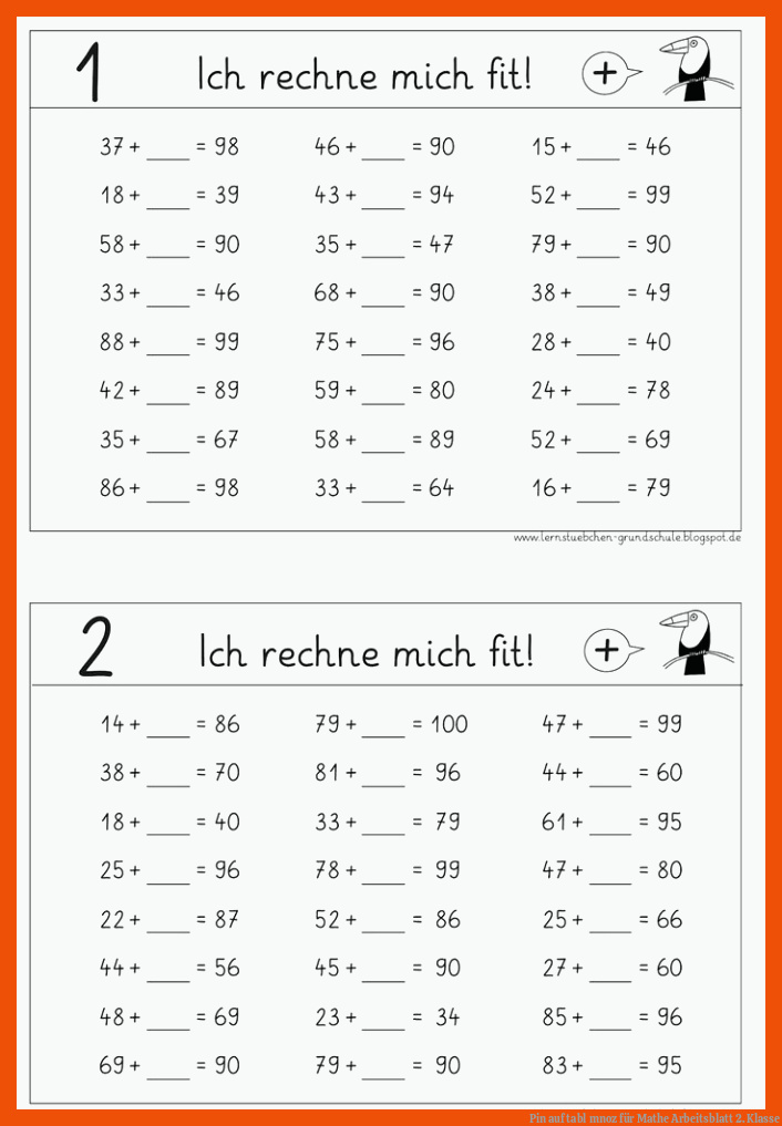 Pin auf tabl mnoz für mathe arbeitsblatt 2. klasse