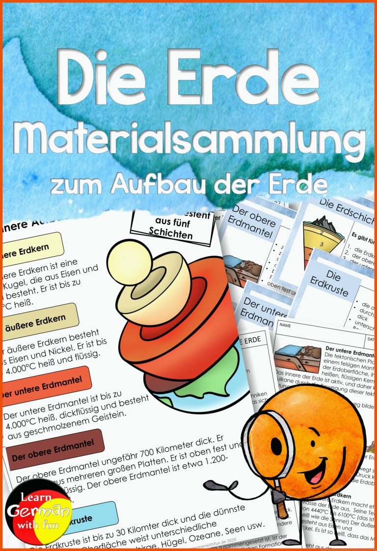 Pin auf Unterrichtsmaterial Shop für schalenbau der erde arbeitsblatt