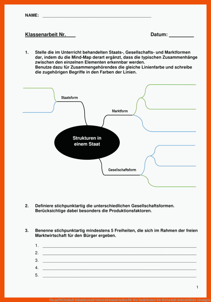 Pin auf Wirtschaft Sekundarstufe Unterrichtsmaterialien für wie funktioniert die wirtschaft arbeitsblätter lösungen