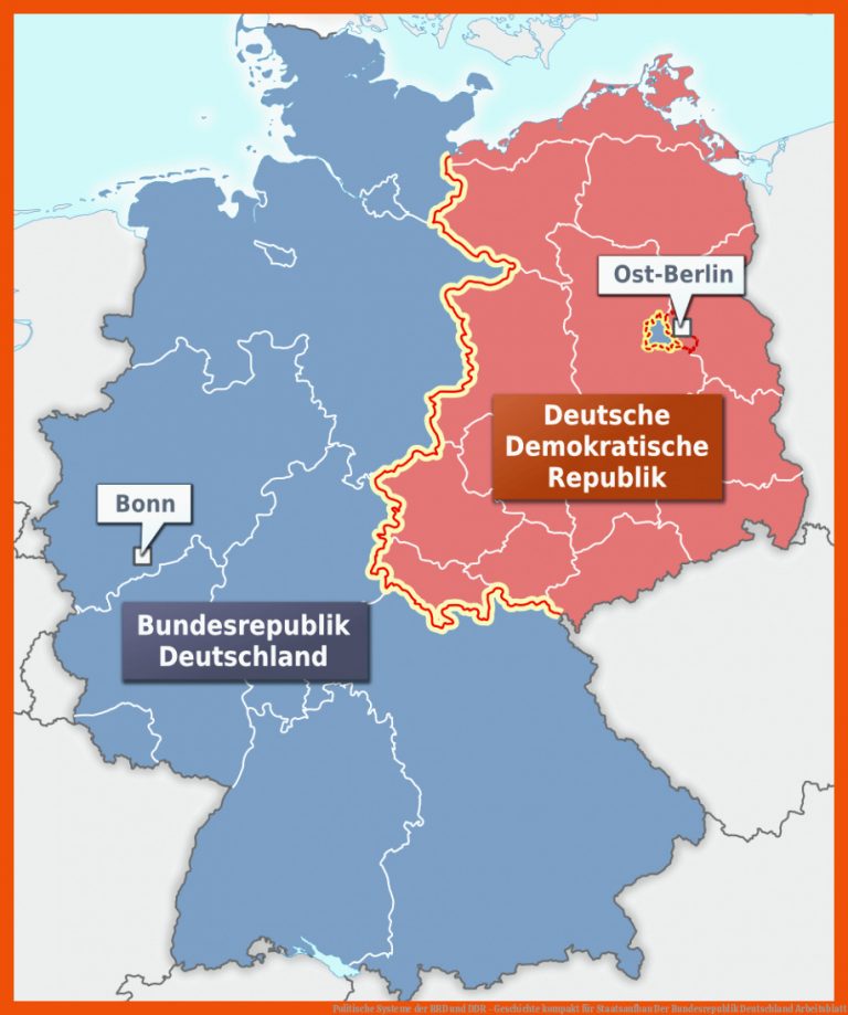 Politische Systeme der BRD und DDR - Geschichte kompakt für staatsaufbau der bundesrepublik deutschland arbeitsblatt