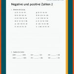 Positive Und Negative Ganze Zahlen Fuer Addition Und Subtraktion Negativer Zahlen Arbeitsblatt