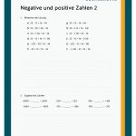 Positive Und Negative Ganze Zahlen Fuer Ganze Zahlen Addieren Und Subtrahieren Arbeitsblatt