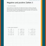 Positive Und Negative Ganze Zahlen Fuer Größer Kleiner Gleich Arbeitsblätter 2. Klasse