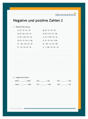 14 Negative Zahlen Multiplizieren Und Dividieren Arbeitsblätter