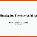 Ppt - Einstieg Ins thermitverfahren Powerpoint Presentation, Free ... Fuer thermitverfahren Arbeitsblatt