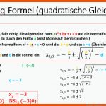 Pq-formel - Quadratische Gleichungen - Nullstellen Berechen Mit ... Fuer Pq-formel Arbeitsblatt
