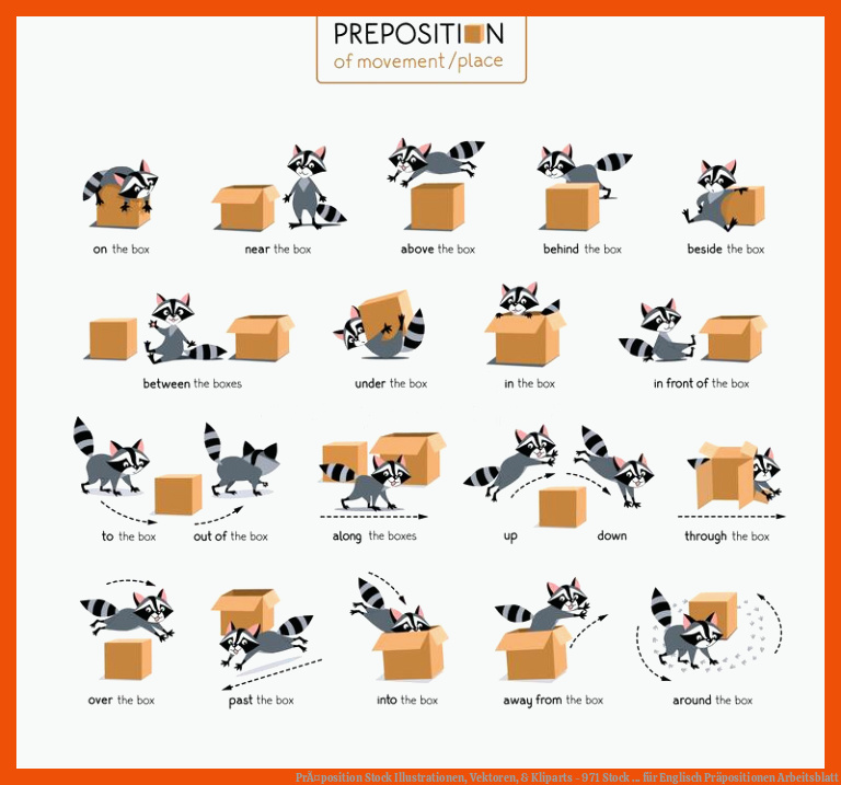 PrÃ¤position Stock Illustrationen, Vektoren, & Kliparts - 971 Stock ... für englisch präpositionen arbeitsblatt