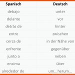 PrÃ¤positionen Und Konjunktionen Online Lernen Fuer Präpositionen Spanisch Arbeitsblatt