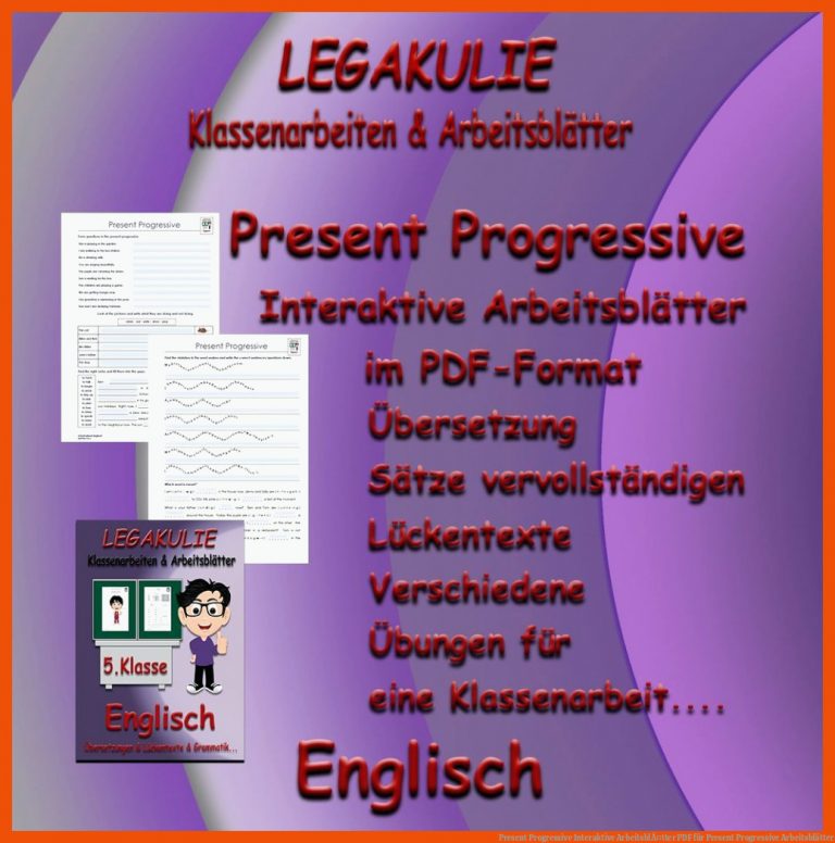 Present Progressive Interaktive ArbeitsblÃ¤tter PDF für present progressive arbeitsblätter