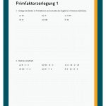 Primzahlen / Primfaktorzerlegung Fuer Zahlen Zerlegen Bis 10 Arbeitsblätter Kostenlos