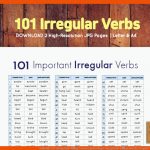 Printable 101 UnregelmÃ¤Ãige Verben Ausdruckbare UnregelmÃ¤Ãige Etsy Fuer Irregular Verbs Arbeitsblätter