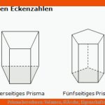 Prisma Berechnen: Volumen, FlÃ¤che, Eigenschaften Fuer Volumen Oberfläche Prisma Arbeitsblatt