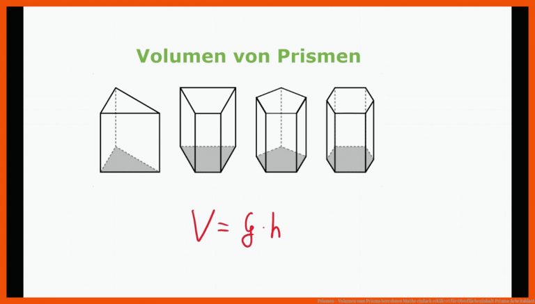 Prismen - Volumen vom Prisma berechnen | Mathe einfach erklÃ¤rt für oberflächeninhalt prisma arbeitsblatt