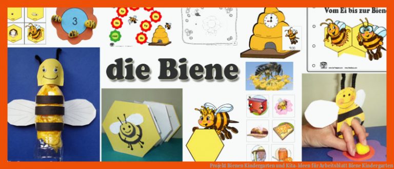 Projekt Bienen Kindergarten und Kita-Ideen für arbeitsblatt biene kindergarten