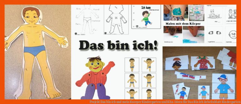 Projekt Das bin ich und mein Koerper Kindergarten und Kita-Ideen für das bin ich arbeitsblatt kindergarten