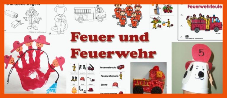 Projekt Feuer und Feuerwehr Kindergarten und Kita-Ideen für feuerwehr arbeitsblätter kindergarten