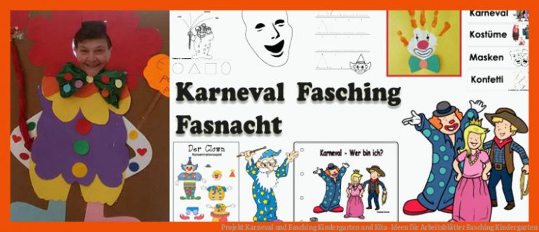 Projekt Karneval und Fasching Kindergarten und Kita-Ideen für arbeitsblätter fasching kindergarten