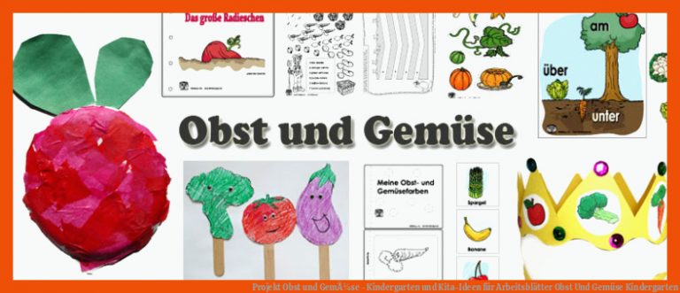Projekt Obst und GemÃ¼se - Kindergarten und Kita-Ideen für arbeitsblätter obst und gemüse kindergarten