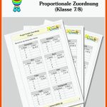Proportionale Zuordnung (klasse 7/8) - Mathe-arbeitsblÃ¤tter Mit ... Fuer Zuordnung Mathe Klasse 7 Arbeitsblätter