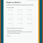 Punkt Vor Strich Fuer Mathematik Arbeitsblätter Zum Ausdrucken
