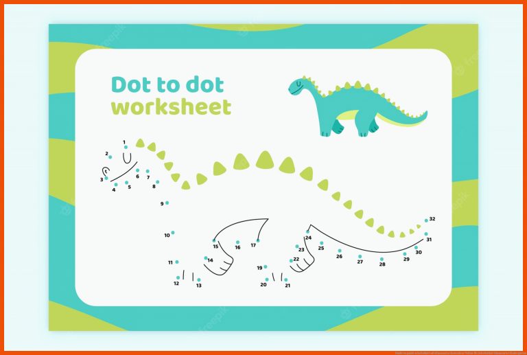 Punkt zu punkt arbeitsblatt mit dinosaurier | Kostenlose Vektor für arbeitsblatt dinosaurier kindergarten
