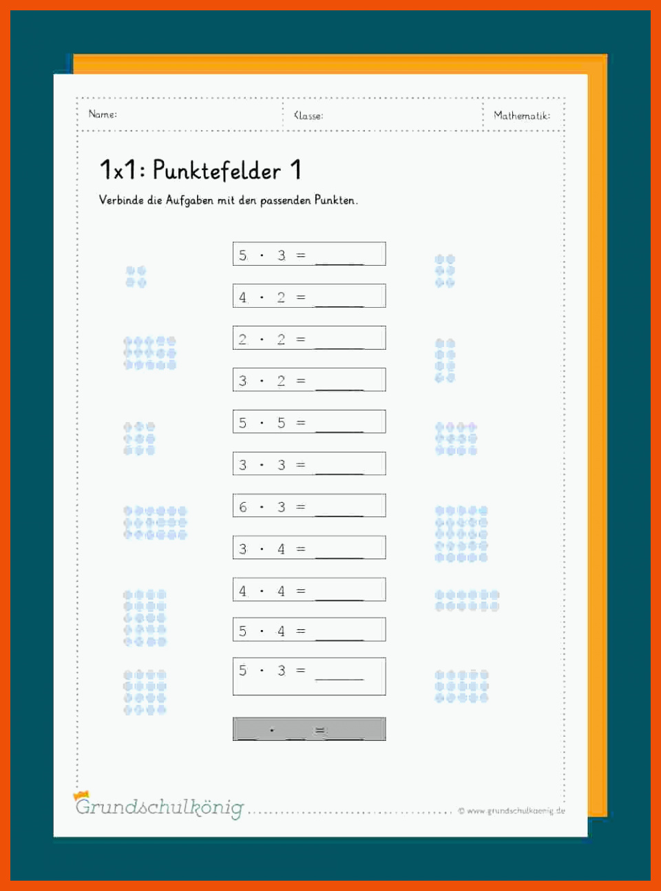 Einmaleins Arbeitsblätter 2 Klasse - Mathe Arbeitsblätter