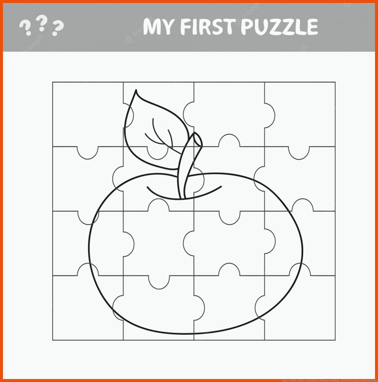 Puzzle-spiel fÃ¼r kinder. arbeitsblatt zur bildungsentwicklung ... für in meinem kleinen apfel arbeitsblatt