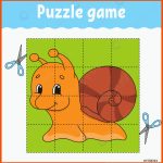 Puzzle-spiel FÃ¼r Kinder Bildung Entwicklung Arbeitsblatt Lernspiel ... Fuer Arbeitsblatt Schnecke Kindergarten