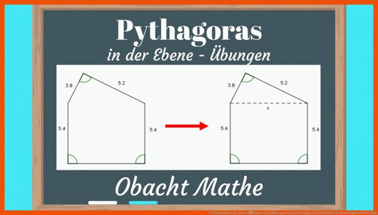 PYTHAGORAS in der Ebene | Ãbungen mit LÃ¶sungen | Satz des Pythagoras | ObachtMathe für ebene figuren arbeitsblatt