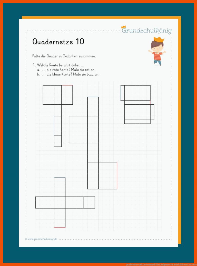 Quadernetze Und Kantenmodell Fuer Kopfgeometrie Arbeitsblätter Kostenlos