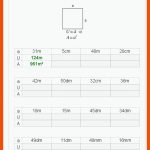 Quadrat: FlÃ¤cheninhalt / Umfang (klasse 7/8) - Mathiki.de ... Fuer Arbeitsblätter Flächeninhalt Und Umfang
