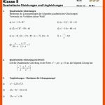 Quadratische Gleichungen Klassenarbeit: Aufgaben Quadratische ... Fuer Einführung Quadratische Funktionen Arbeitsblatt