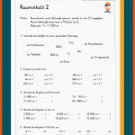 Rauminhalt / Liter / HohlmaÃe Fuer Volumen Berechnen Arbeitsblatt