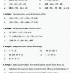 Rechengesetze rationale Zahlen Arbeitsblatt