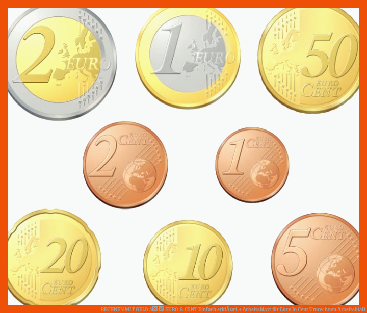 RECHNEN MIT GELD â EURO & CENT | Einfach erklÃ¤rt + Arbeitsblatt für euro in cent umrechnen arbeitsblatt