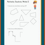 Rechtecke, Quadrate Und Winkel Fuer Mathe Arbeitsblätter Klasse 6 Winkel Zum Ausdrucken