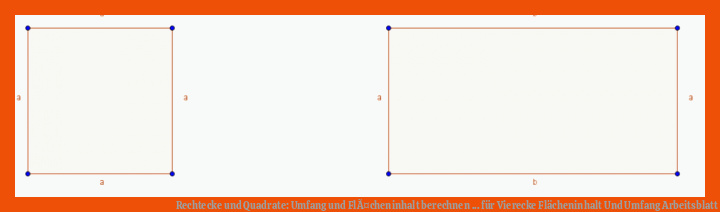 Rechtecke und Quadrate: Umfang und FlÃ¤cheninhalt berechnen ... für vierecke flächeninhalt und umfang arbeitsblatt