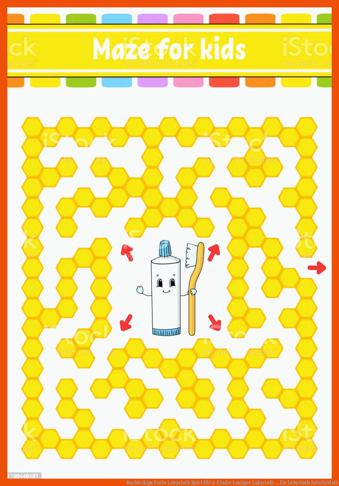 Rechteckige Farbe Labyrinth Spiel FÃ¼r Kinder Lustiges Labyrinth ... für labyrinth arbeitsblatt