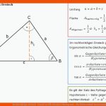 Rechtwinkliges Dreieck - formel Zu FlÃ¤chenberechnung Und ... Fuer Flächeninhalt Rechtwinkliges Dreieck Arbeitsblatt