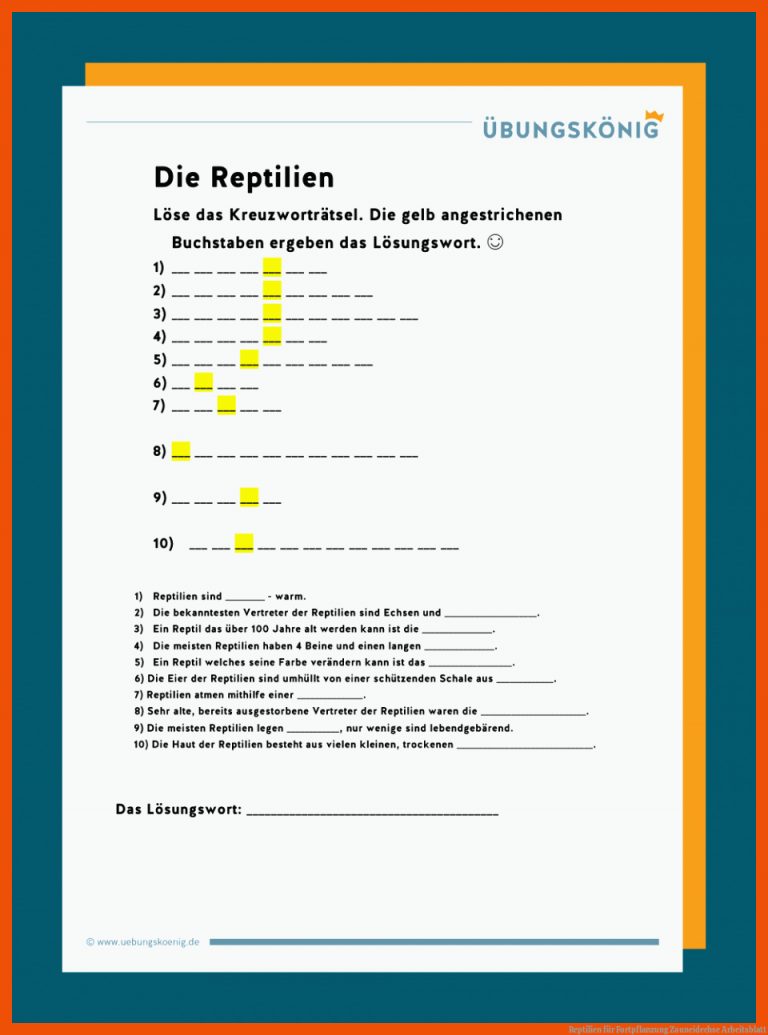 Reptilien für fortpflanzung zauneidechse arbeitsblatt