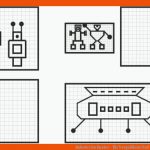 Roboter Im Raster - Fuer Vergrößern Und Verkleinern Von Figuren Arbeitsblätter