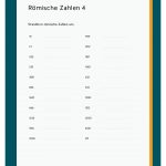 RÃ¶mische Zahlen Fuer Zahlen In Worten Schreiben Arbeitsblatt 5. Klasse